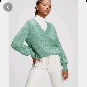 GAP Green V-Neck Sweater for Women